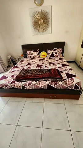 Queen bed frame with storage and without mattress - good condition