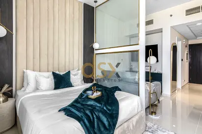 Furnished Studio | Carson Tower B | Balcony with Desert & City Views