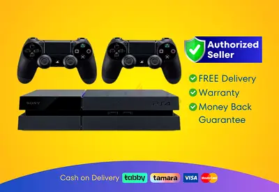 Sony PlayStation 4 - Fat - Black - 500GB with 2 Controller | Brand New |  Warranty | FREE  Delivery