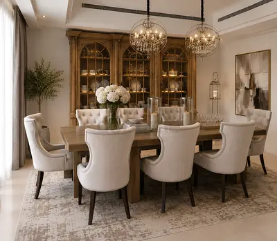 Marina Home Harvey 8 upholstered dining chairs
