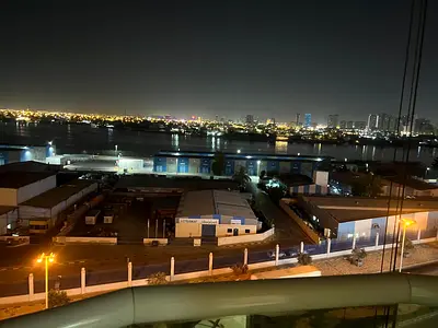 متاح للإيجار السنوي – استديو مفروش–أبراج الأورينت | شارع الميناء – عجمان