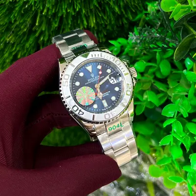 Rolex Yacht-Master style stainless steel mens watch