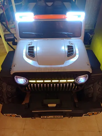 Electric Ride-on Jeep Toy with Working Lights For Kids Size