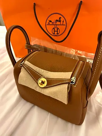  (Lindy mini II clemence leather gold)