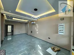 Villa for rent in Al Zahia area, prime location next to a mosque. Ground floor + first floor + roof.