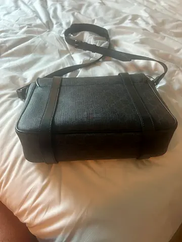 Genuine Black Gucci GG Supreme luggage set case holdal and /Shoulder Bag -perfect  Condition
