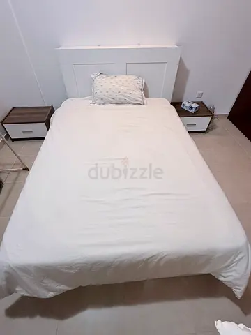Bed with mattress