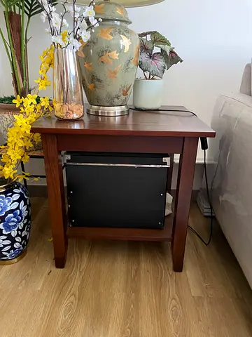 Solid Wood Side Table / End Table in Dark Finish