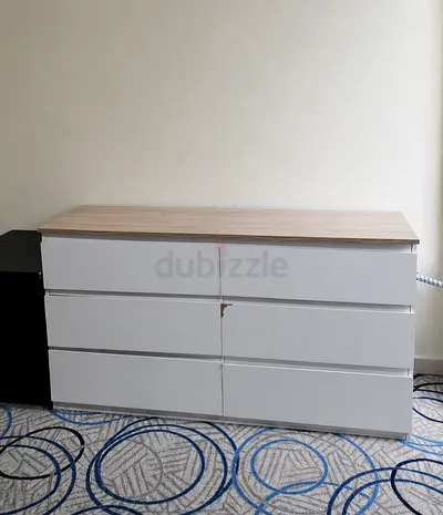 Large White Dresser – 6 Drawers