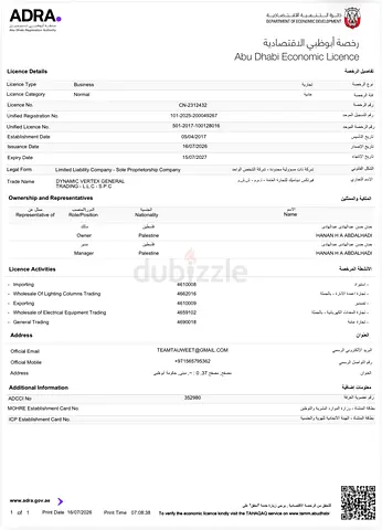 General Trading LLC for Sale | Active License +  ISO Certified + Active Mashreq Bank Account