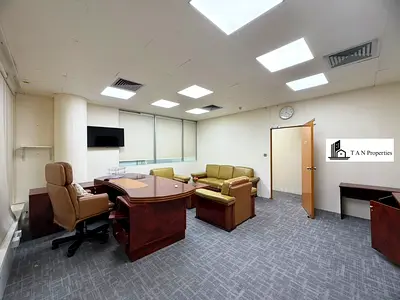 Stunning Furnished Independent OFFICE|Dewa chiller free | Inside pentry Bathroom|