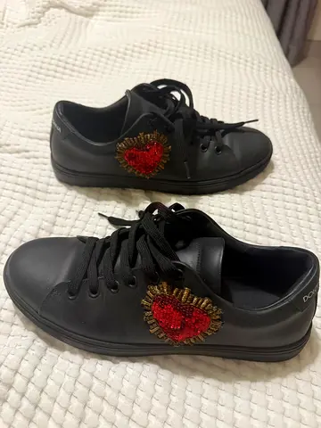 Dolce  Gabbana Black with heart shoes