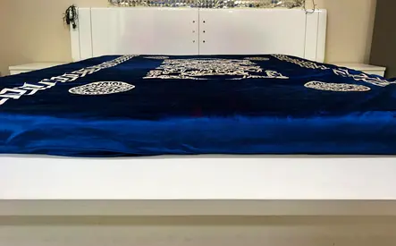 King Size Bed Frame with side table  Mattress (Used)