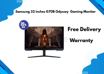 Samsung 32 inches G70B Odyssey G7 4K UHD 144Hz Gaming Monitor LS32BG702EXY