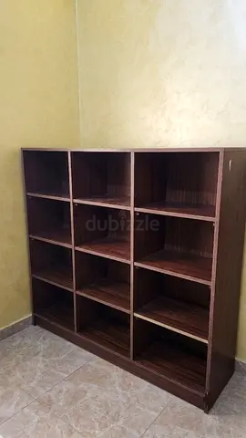 Wooden 12-Compartment Bookcase / Display Shelf - Good Condition