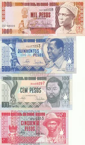 GUINEA BISSAU BANKNOTE SET 1990-1993