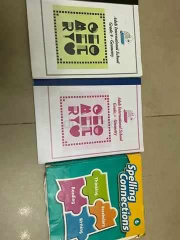 Grade 9 10 Geometry Workbooks (Adab International School) + Spelling Connections Book 6