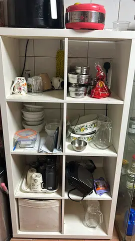 IKEA White  Cabinet with 8 Open Cubes — Good Condition two