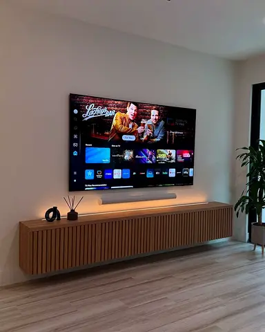 Modern Wall Mounted Wooden TV Unit