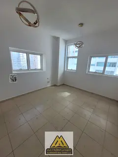 1-bedroom apartment for rent in Ajman One Towers, spacious area, 2 bathrooms, laundry room, wardrobe