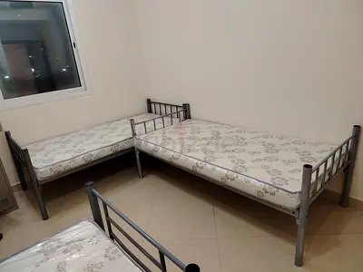 Metal Single Beds with Mattresses - Set of 2 (Good Condition)