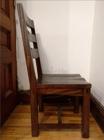 Set of 3 Solid Wood Dining Chairs - Perfect Condition, AED 990. Coaster, USA.