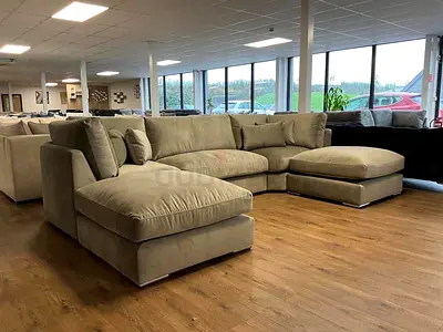 New customise Large U-shaped Modular Corner Sofa - Premium Velvet Fabric, Quality Finishing