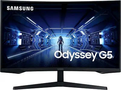 Samsung 27 Odyssey G5 G55C QHD Curved Gaming Monitor, 165Hz refresh ra
