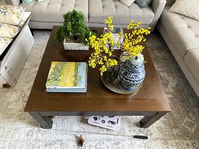 Solid Wood Coffee Table - Dark Brown, Good Condition