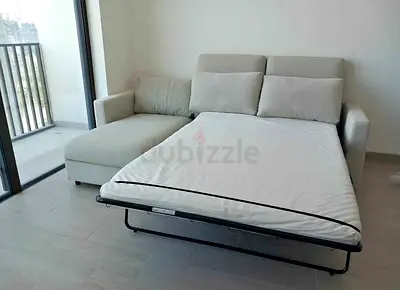 Beige Ikea vimle L-shaped sofa bed with chaise, good condition