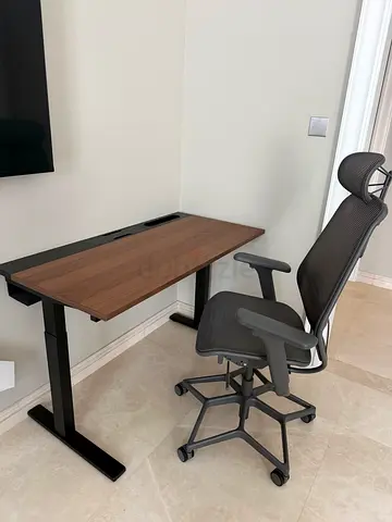 IKEA Office Desk with Mesh gaming Chair