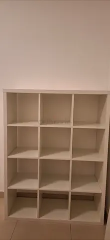 White 12-Cube Storage Shelf / Bookcase - Good Condition