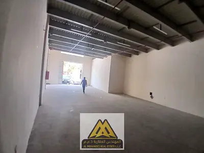 Large warehouse space in Al-Jarf Industrial Area 1, near the Chinese market, close to all services and main roads.