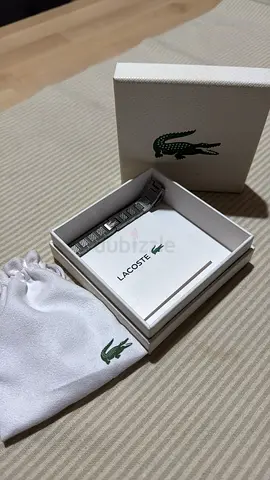 Lacoste stainless steel logo bracelet with box - gently used