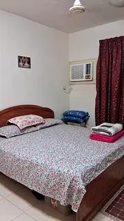 Furnished Master bedroom with attached bath, kitchen  dining facilities available from 20th Aug