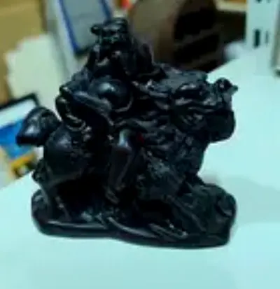 Vintage-Style Chinese Guardian Lion Shishi Figurine – Resin Sage on Foo Dog Statue, (8x7x4 cm)