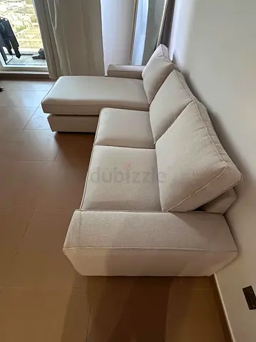 Ikea kivik L shape sofa beige