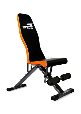 Skyland Adjustable Weight Bench — Incline/Flat Workout Bench with Leg Rollers