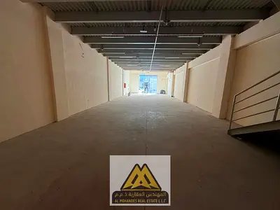 Spacious commercial warehouse with mezzanine for rent in Al Jurf Industrial Area, Ajman – 3,822 sq ft