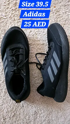 Adidas black sneakers size 39.5 - lightly used