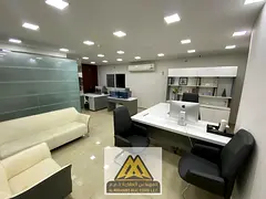 Office for annual rent in Ajman Industrial Area 1. Fully furnished 500 sqft office with split AC and