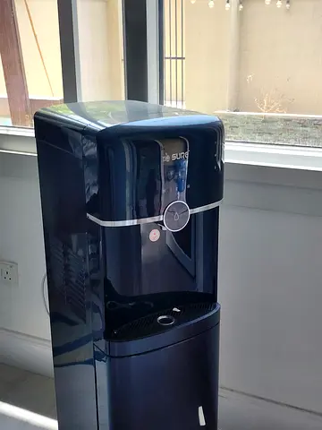Hot  Cold Water Dispenser - Black freestanding water cooler (working)