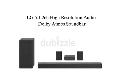 LG 5.1.2ch High Resolution Audio Sound Bar | Dolby Atmos and Surround Speakers | DS75QR