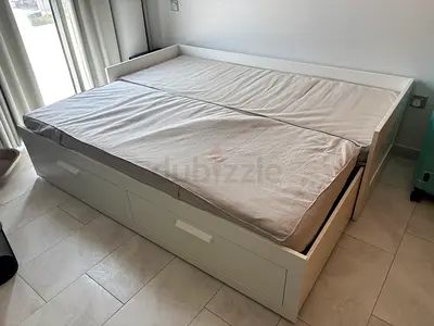 kea BRIMNES day-bed w 2 drawers/2 mattresses