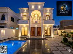 Villa for sale in Al Rawda area on Sheikh Ammar Street with a swimming pool, excellent finishing, fr