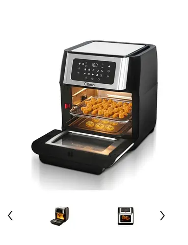 Clikon Digital Air Fryer Oven - 12L, Touchscreen, 8-in-1