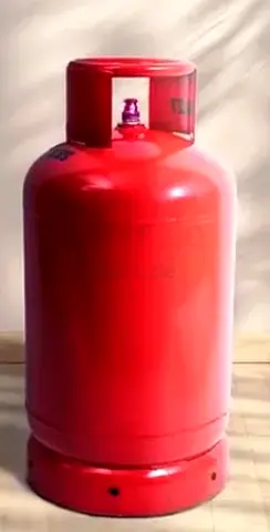 Red LPG Gas Cylinder - Good Condition (WITH HALF GAS FILLED)