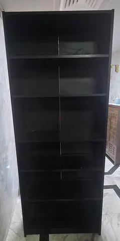 IKEA Tall Black Wooden Bookcase / Storage Shelf – 6+ Tier in excellent condition