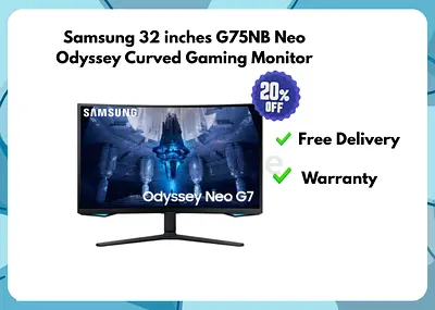 Samsung 32 inches G75NB Neo Odyssey G7 4K 165Hz Curved Gaming Monitor Image 2 is now available in ga
