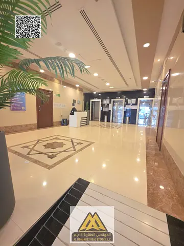 استديو واسع للإيجار في أبراج الأورينت – البستان عجمان | باركن مجاني | جيم ومسبح | 23 ألف